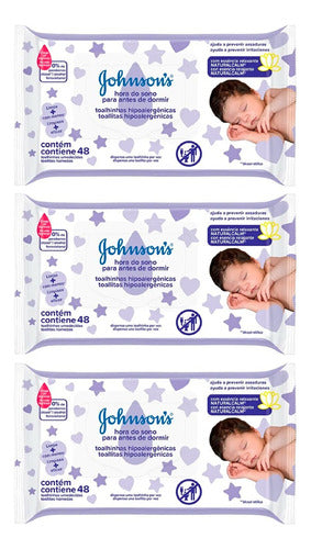 Johnson's Baby Kit X3 Bedtime Wet Wipes 48u 0