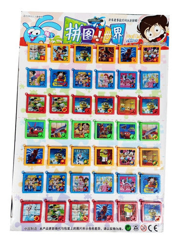 Puzzle Fichas Laberinto De Personajes Souvenir Piñata X 40 2