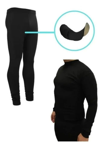 Bodytherm Combo Cyclist Thermal Shirt + Long Pants with Padding + Adjustable Bicycle Helmet 0