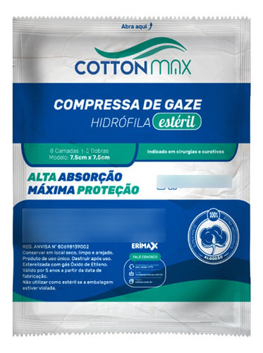 100 Compressa Gaze Estéril Pacote Com 10 Unidades Atacado 2