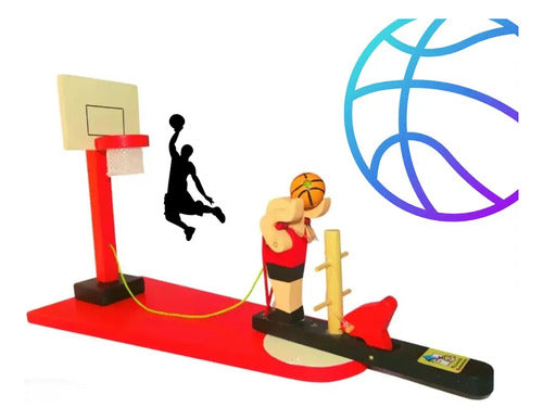 MLC Wooden Tabletop Basketball Game 0