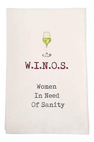 Mud Pie Wine Hand Towels Winos Plato Blanco 0