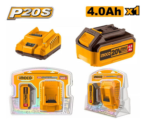 Ingco Set X1 Bateria 20V 4Amp + 1 Cargador 1