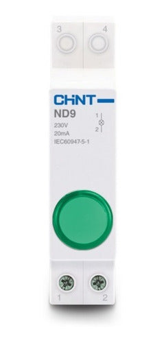 Chint Piloto Luminoso Led Riel Din Señalizador Ojo De Buey 220v 1