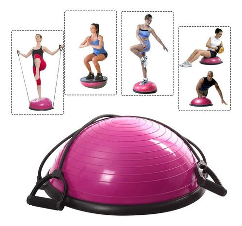 Sport KRV Bosu Semiesfera Con Bandas Pilates Yoga Fitness Balance Gym 2