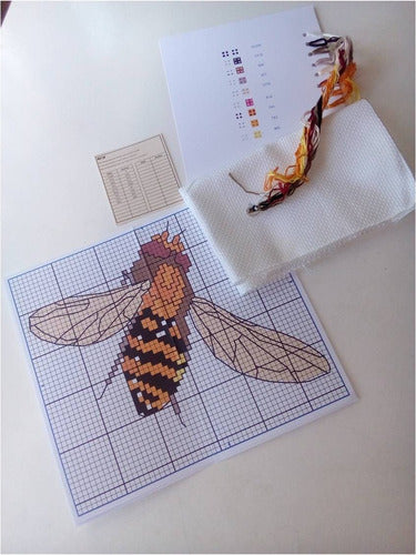 Cross Stitch Kit, Fabric, Thread, and Ladybug Patterns 1