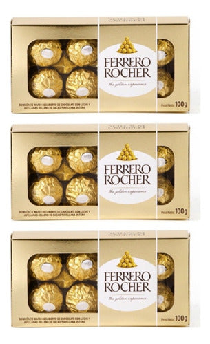 Ferrero Rocher Box of 8 Chocolates x3 100g 0