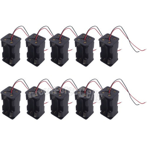 10pcs 4 Doble Aa 1.5v Batería Células Soporte Almacenamiento 0