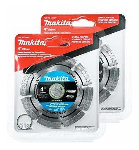 Makita 2 Pack - 4" Segmented Rim Diamond Blades 1