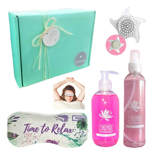 Luxurious Relaxation Gift Set: Rose Aroma Spa Kit N36 - Set Aroma Gift Box Empresarial Regalo Rosas Kit Spa Zen N36