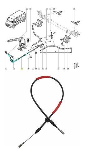 Renault Front Brake Cable for Master 2.5 (2012) 1