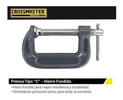 Prensa Tipo G Hierro Fundido 3 Pulgadas Crossmaster 1