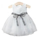 Little Mermaid Imported Baby Girl Dress with Broderie, Tul, and Lace Bow 2