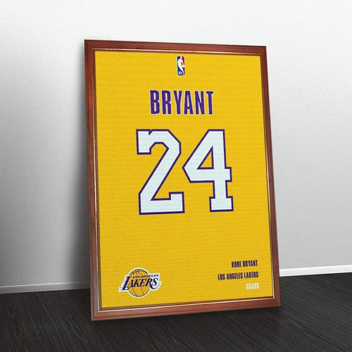 NBA Kobe Bryant Los Angeles Lakers Framed T-Shirt Poster 0