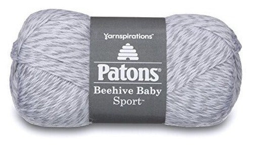 Patons Beehive Baby Sport Hilado, 3.5 Oz, Baby Grey Marl, 1 0