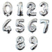 Generica Silver Number Balloon 6 – 1m 0