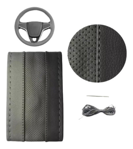 Oregon PVC Steering Wheel Cover 38cm with Black/Silver Reflector 1