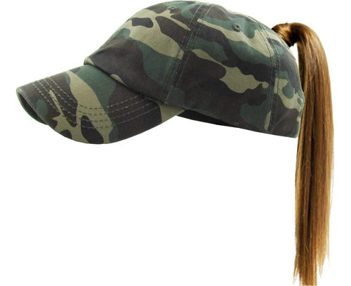 Kbethos Pony-Classic Cam Classic Plain Ponytail Desordenado Moño Hat 0