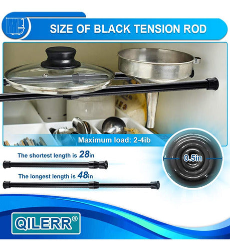 Qilerr Tension Rods 28 To 48 Inches 6 Pack Extension 4