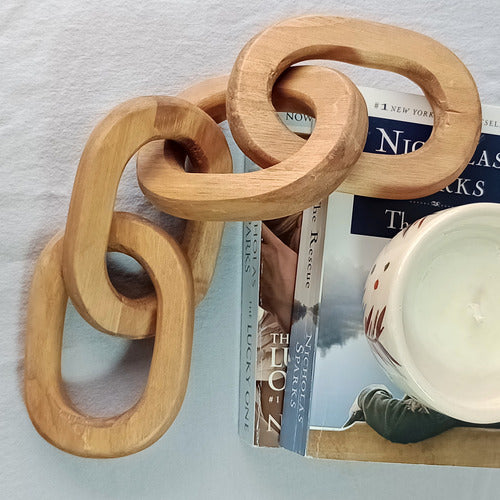 Handmade Wood Chain Deco Home Artisan Ornament Links 4