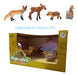 Wabro Jungle Animal Toy Set: Fox, Squirrel, Boar & Antelope 1