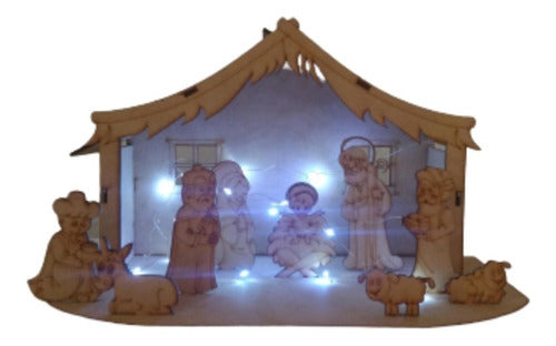 3D Nativity Scene Set with LED Light 0