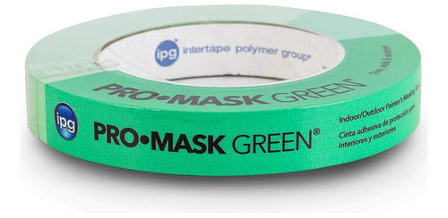 Ipg Promask Verde, Cinta De Pintor De 8 Días, 0.70  X 60 Yd, 0