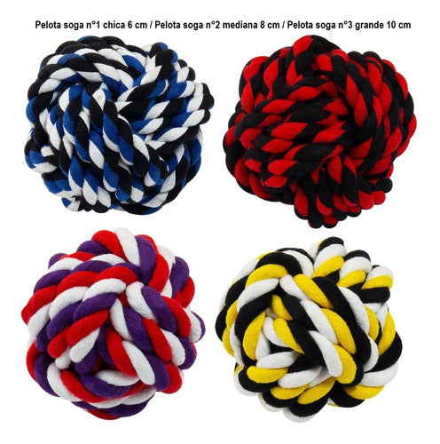 Luzo Multicolor Braided Rope Ball Size Small N°1 Diameter: 6 cm 3