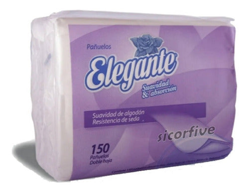 Disposable Tissues X 20 Packs of 150 Units Each Elegante 1