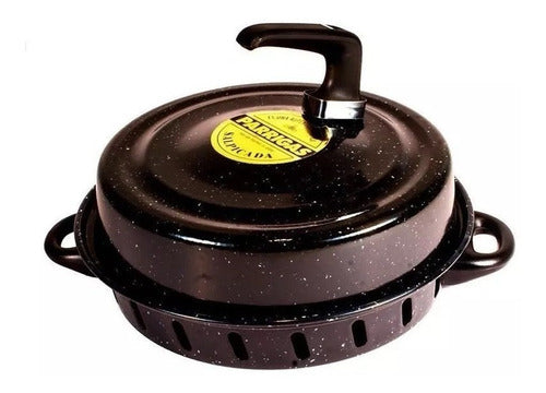 Parrigas Circular Enamelled Grill Original Black 35 Cm 0