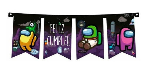 Argos Guirnalda Cartel Feliz Cumple Among Us Producto Oficial 0