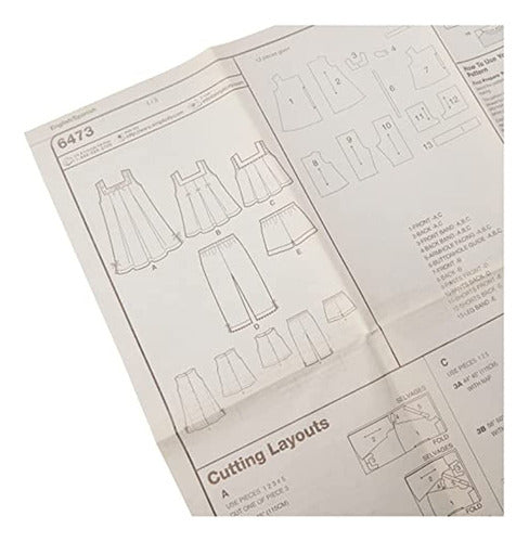 New Look Sewing Pattern 6473 Separaciones Para Niños Pequeño 2