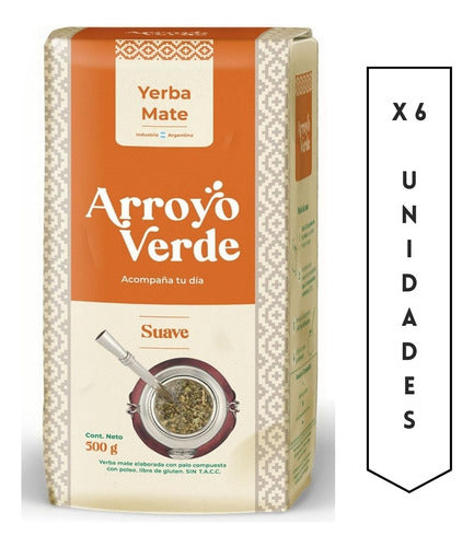 Arroyo Verde Yerba Mate Suave Premium 500g X 6 Unidades 0