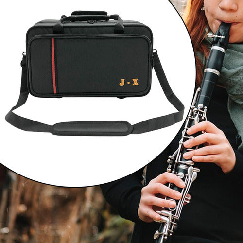 Estojo De Transporte Para Clarinete Bb, Alça Acolchoada, 4