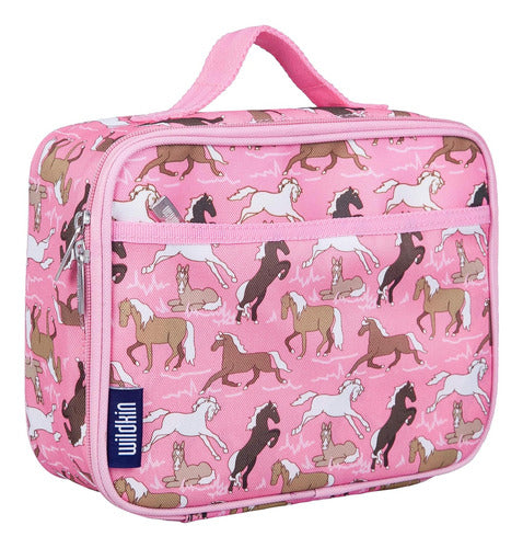 Wildkin Pink Lunch Box with Horses 0