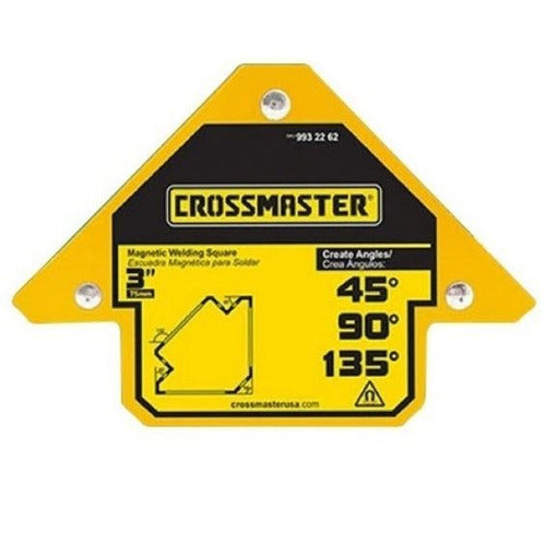 Crossmaster Magnetic Welding Square for Angles 75mm 11kg 0