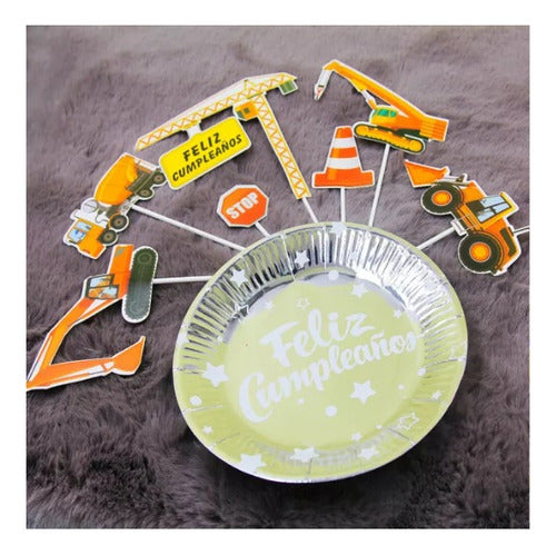 Shop Leslies Cakes Adorno Torta Cake Topper Cumpleaños Tractor Amarillo Camion 0