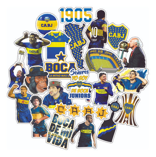 Pack Stickers Calcos Boca Juniors - Resistentes Al Agua 0