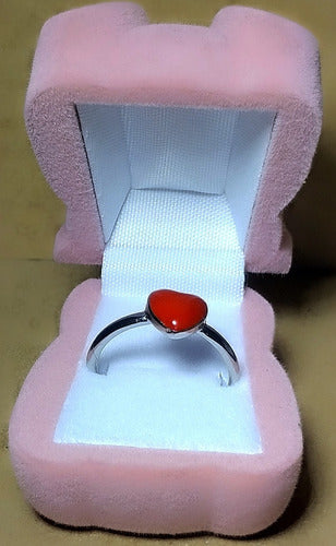 MEEKCAT Red Heart Ring + Pink Bear Case 6