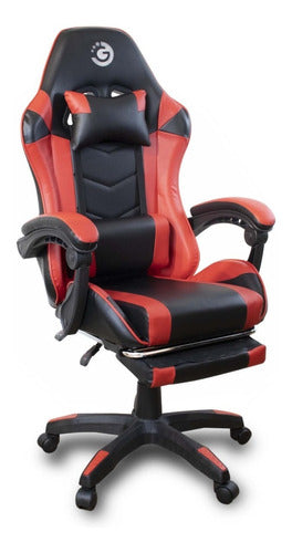 Goldtech Gamer Red and Black Rotary Desk Chair 2