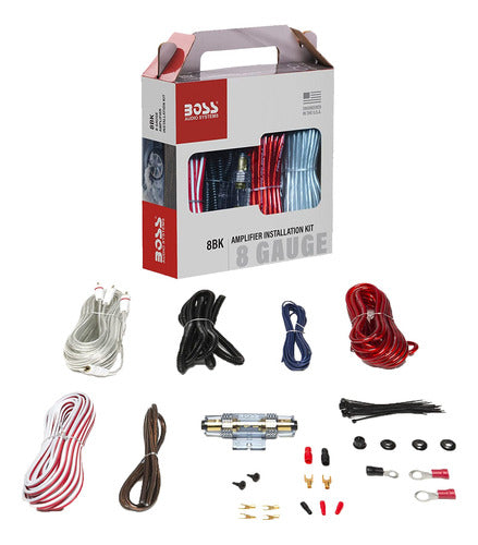 Kit De Cables 8 Gauge Boss 8bk 0