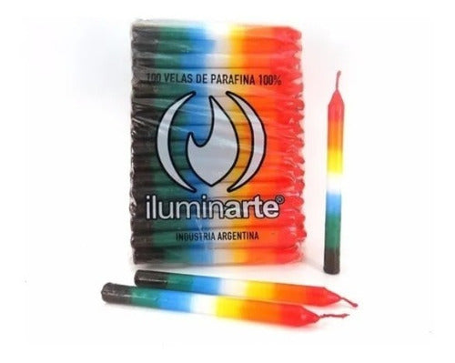 Iluminarte Long Candle 7 Colors Pack of 10 - Santería San Juan 1