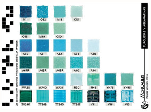 Venecitas Murvi Turquoise - M16 - Mosaic Crafting 3