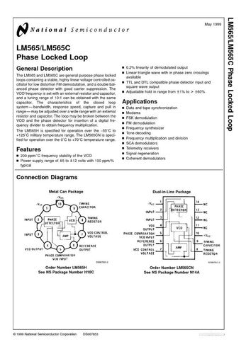 National Semiconductor LM565CN Phase Locked Loop 2