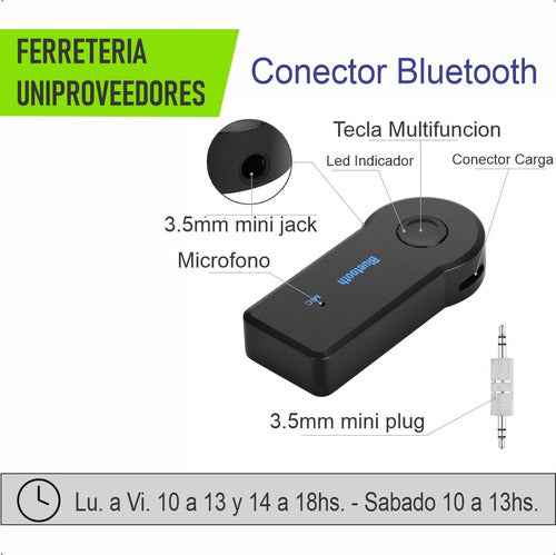 Receptor Audio Bluetooth Aux Spotify Musica Auto Con Bateria 2