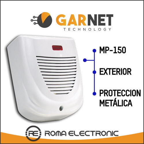 Garnet Sirena Exterior MP150 Magnetodinamica 118dB + Potente 1