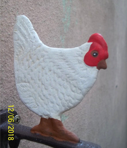 Llamador Campana Gallinita Blanca Mensula Jardin Horus Grow 1