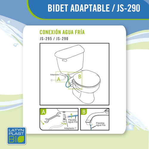Practical Latyn Plast JS-290 White Toilet Bidet 3