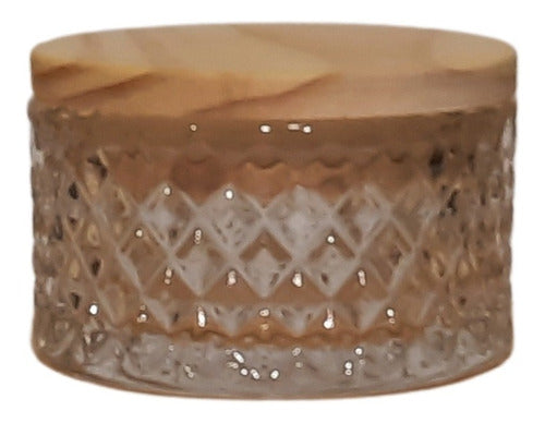 Glass Candy Jar with Wooden Lid 0
