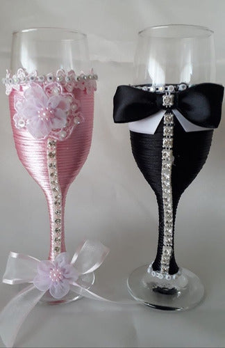 Rigoleau Copas Decoradas Brindis Novios 4